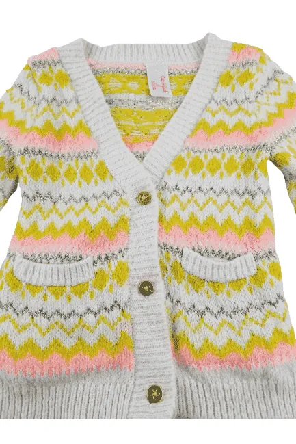 Cat & Jack girls multicolor button down sweater size 2T