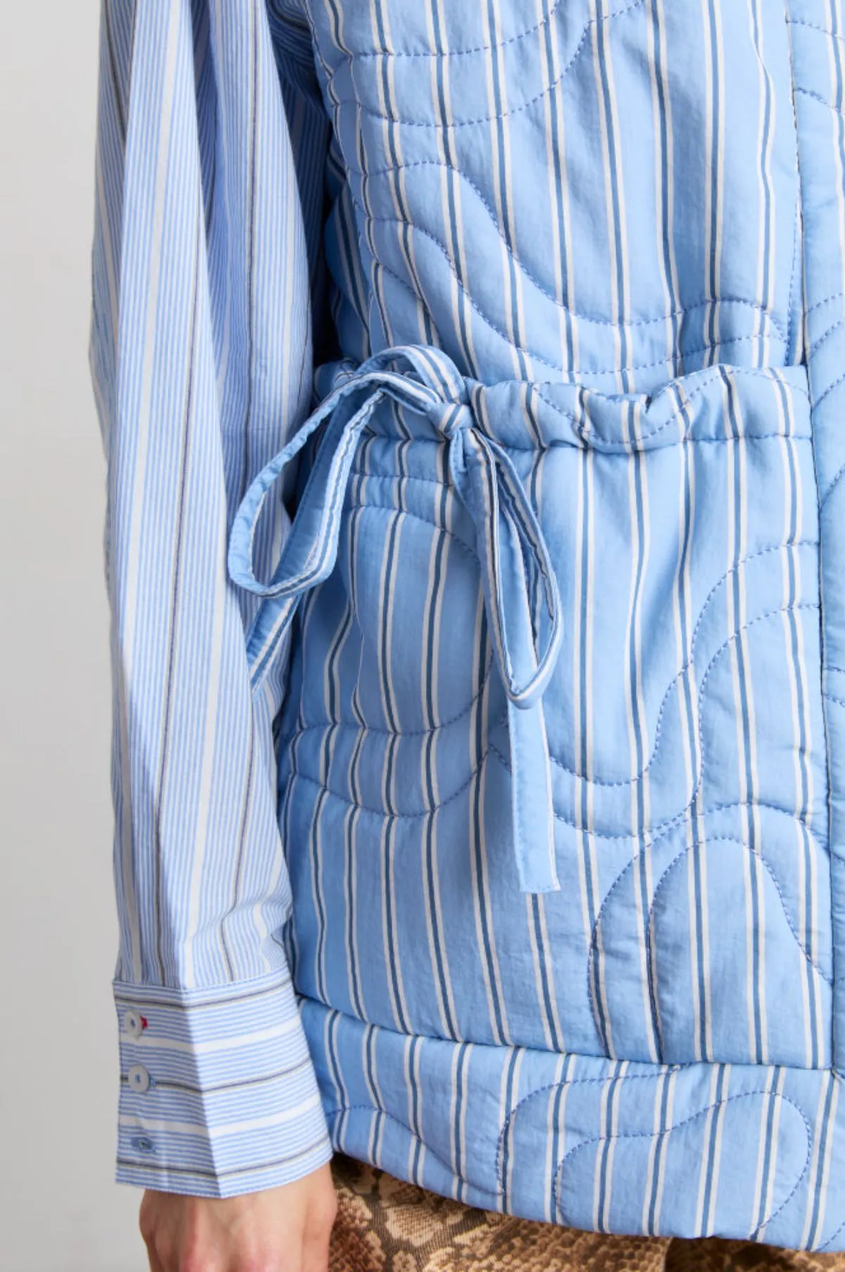 Celeste Gilet Blue Stripe