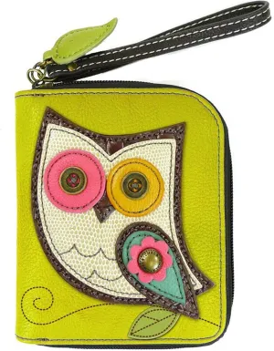 Chala Hoo Hoo Owl Zip-Around Wallet/Wristlet