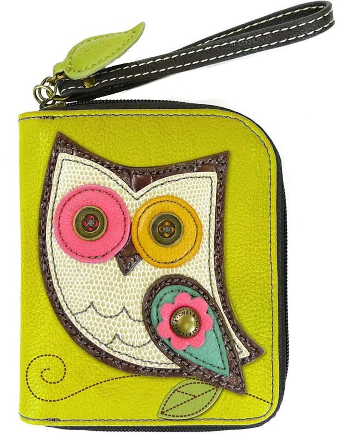 Chala Hoo Hoo Owl Zip-Around Wallet/Wristlet