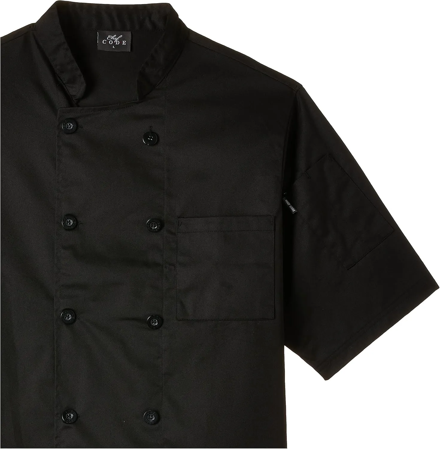 Chef Code Men's Short Sleeve Unisex Classic Chef Coat