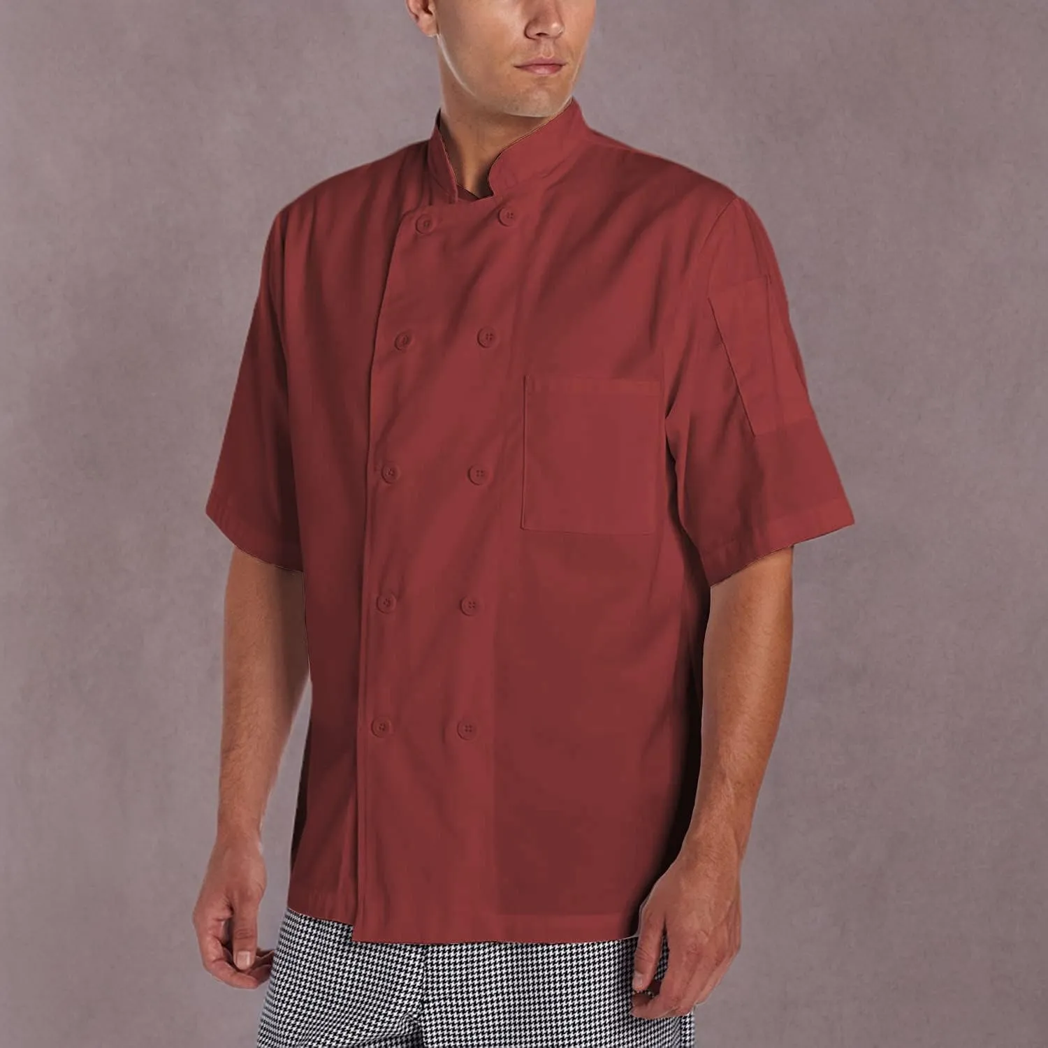 Chef Code Men's Short Sleeve Unisex Classic Chef Coat