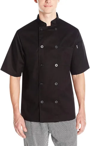Chef Code Men's Short Sleeve Unisex Classic Chef Coat