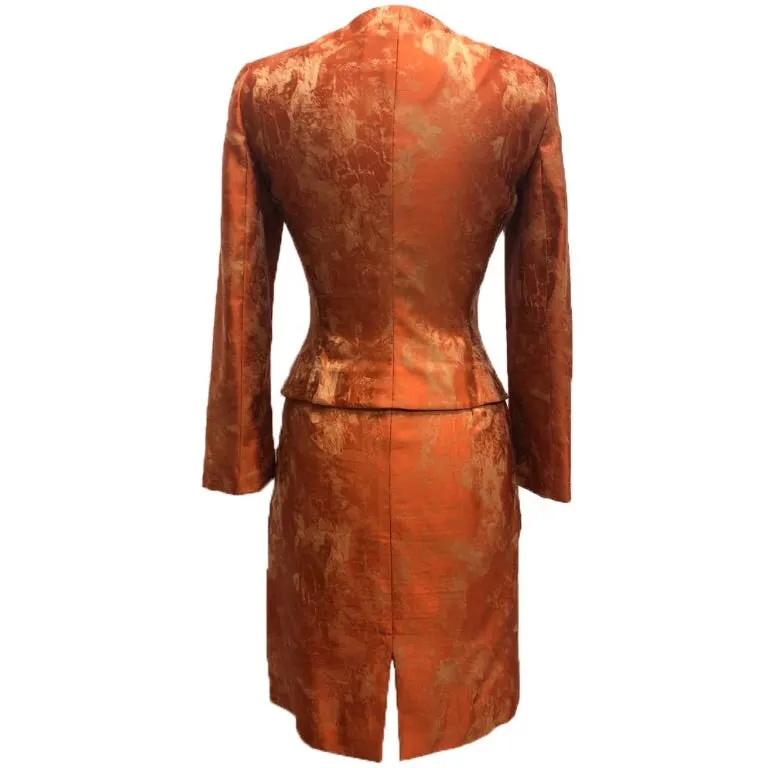 CHRISTIAN LACROIX SILK BLEND SKIRT SUIT SIZE 38