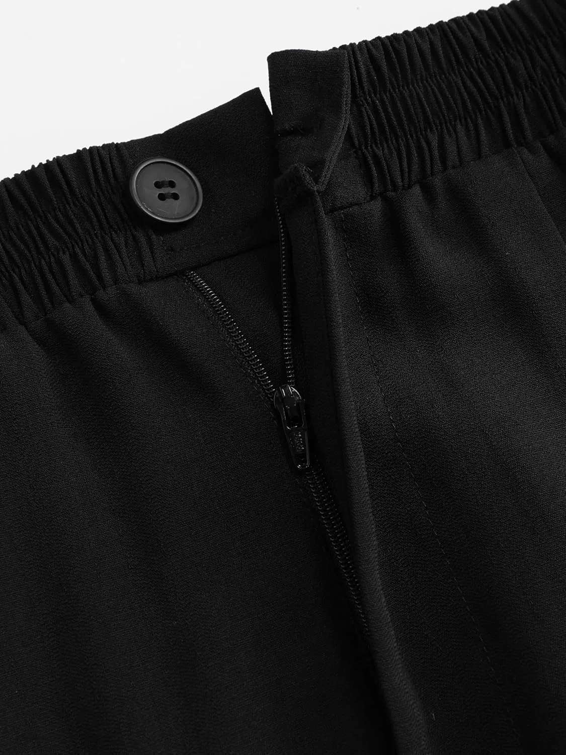 CIDER Solid High Waist Pleated Wide Leg Trousers