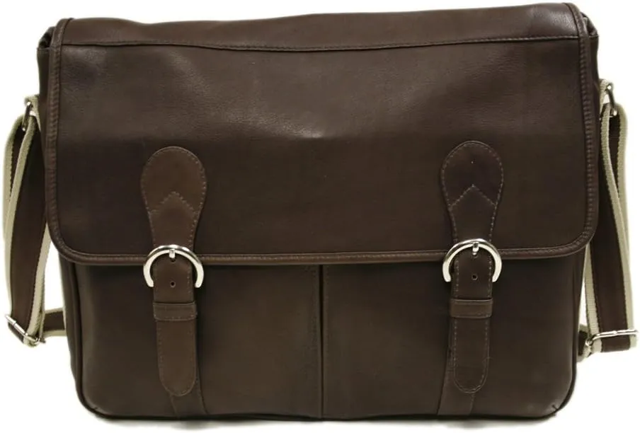 Classic Expandable Messenger Bag, Chocolate, One Size
