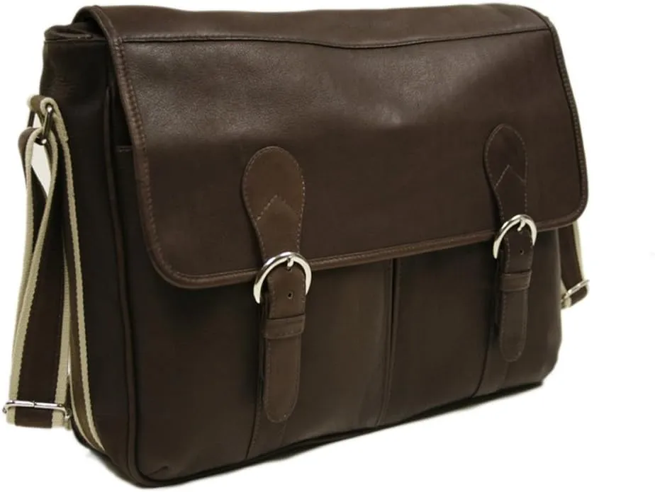 Classic Expandable Messenger Bag, Chocolate, One Size