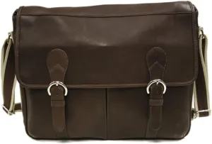 Classic Expandable Messenger Bag, Chocolate, One Size