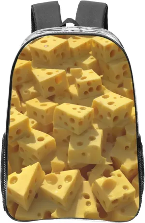 Clear Backpack Stadium Approved for Concert Festival Sport Work, Small Clear Bag with Reinforced Shoulder Straps - Compatible with Yellow Cheese Pattern Texture