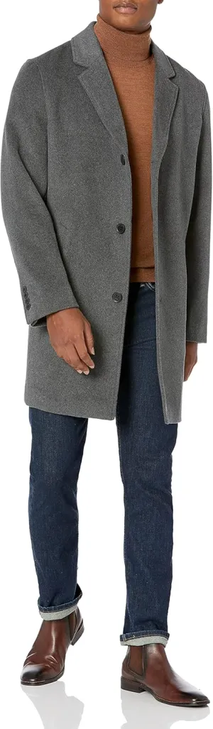 Cole Haan mens Wool Plus Topper Button Front Coat