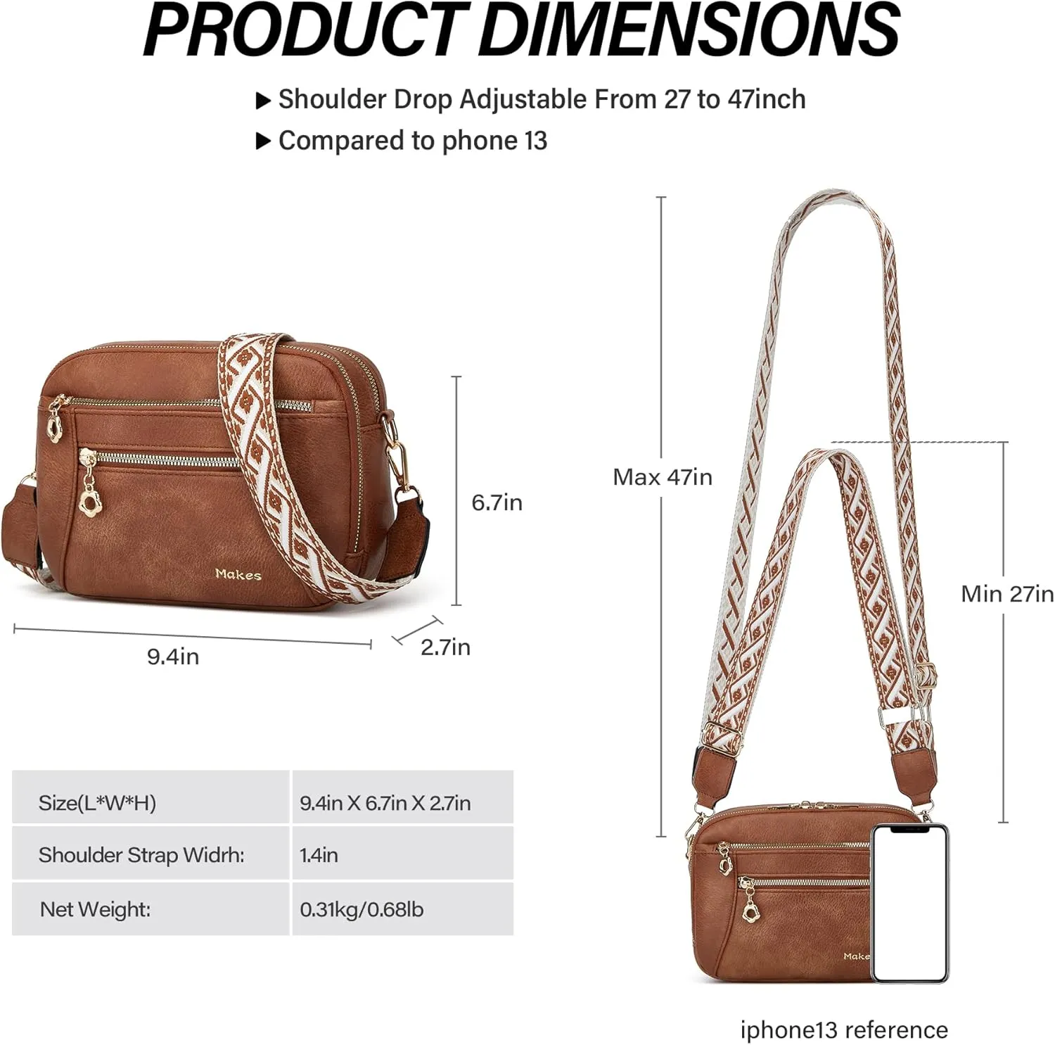 Crossbody Purse for Women Small Crossbody Bags Trendy Vegan Leather with 2 Adjustable Shoulder Straps Mothers Wife Mom Gifts