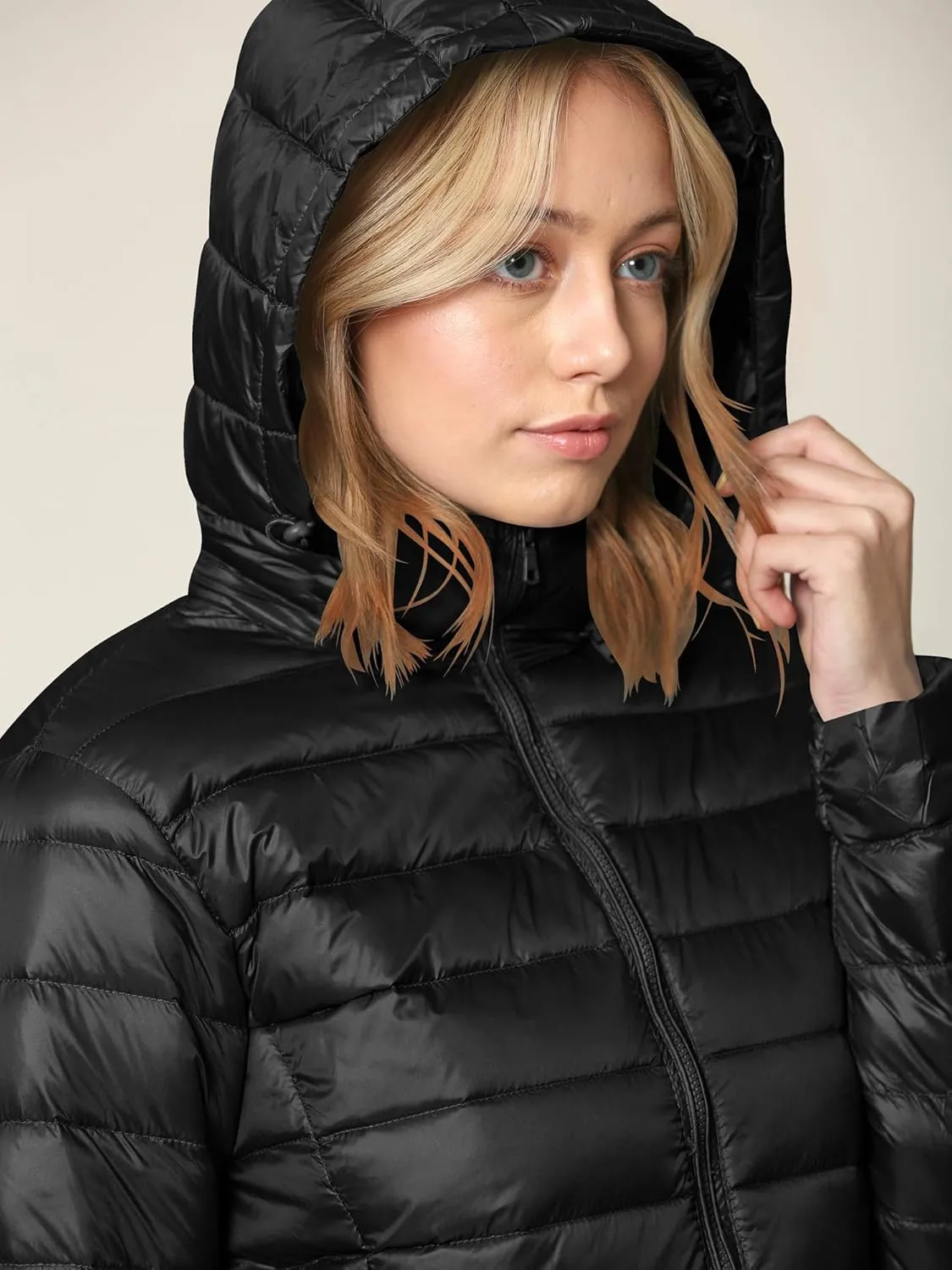 CTC Women's Ultra Light Weight Packable Down Jacket with Removable Hoodie
