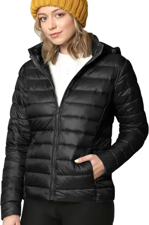 CTC Women's Ultra Light Weight Packable Down Jacket with Removable Hoodie
