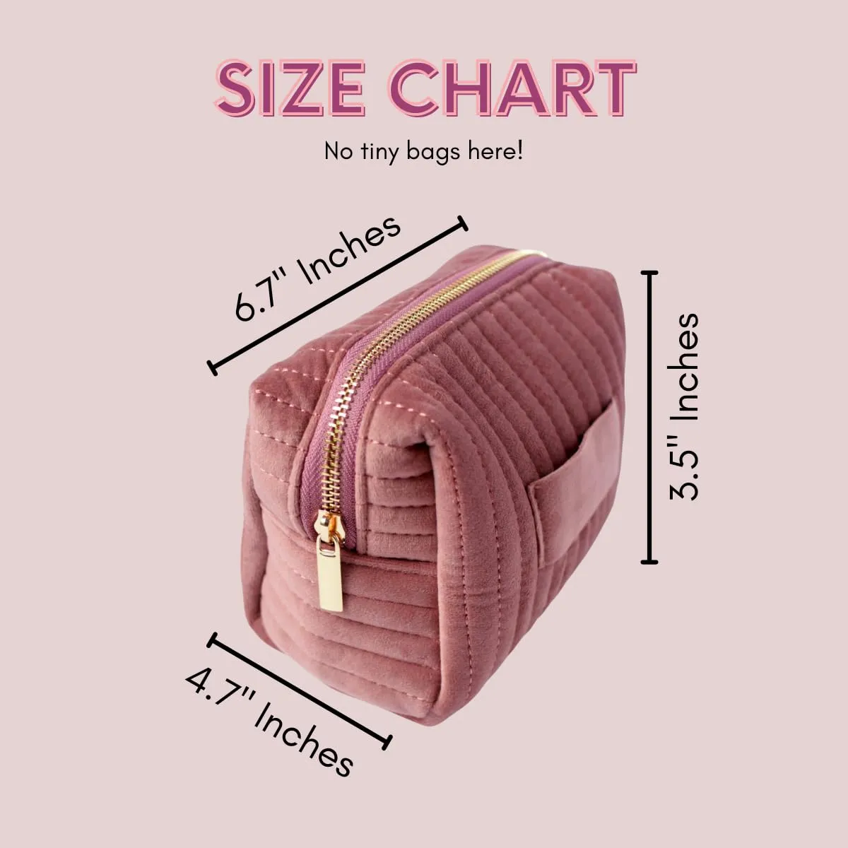 Custom Velvet Makeup Bag Zipper Pouch Quilted Personalized Travel Cosmetic Organizer for Women, Travel Toiletry Bag, Aesthetic Organizer Storage Pouch for Purse