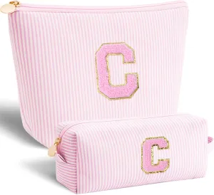 Customized Mothers Day Gifts - Birthday Gift for Mom,Gifts From Daughter,Mother in Law Gifts,Mama Gift Idea,Makeup Bag Set Cosmetic Bag - Pink,C