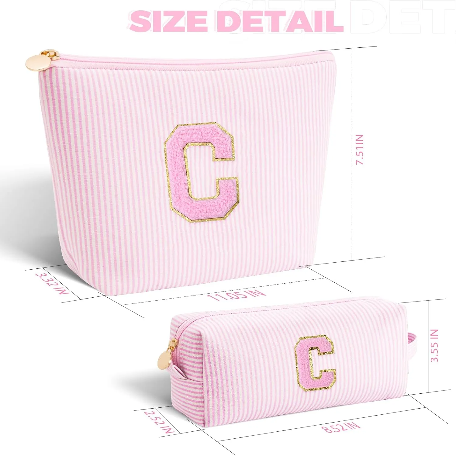 Customized Mothers Day Gifts - Birthday Gift for Mom,Gifts From Daughter,Mother in Law Gifts,Mama Gift Idea,Makeup Bag Set Cosmetic Bag - Pink,C