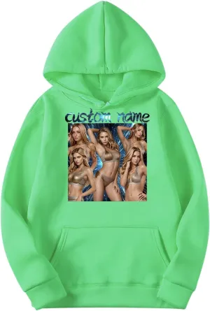 Customized Stage Concert Hoodies Custom Sweatshirts for Women Girls Hooded Shirts, Add Text and Photos