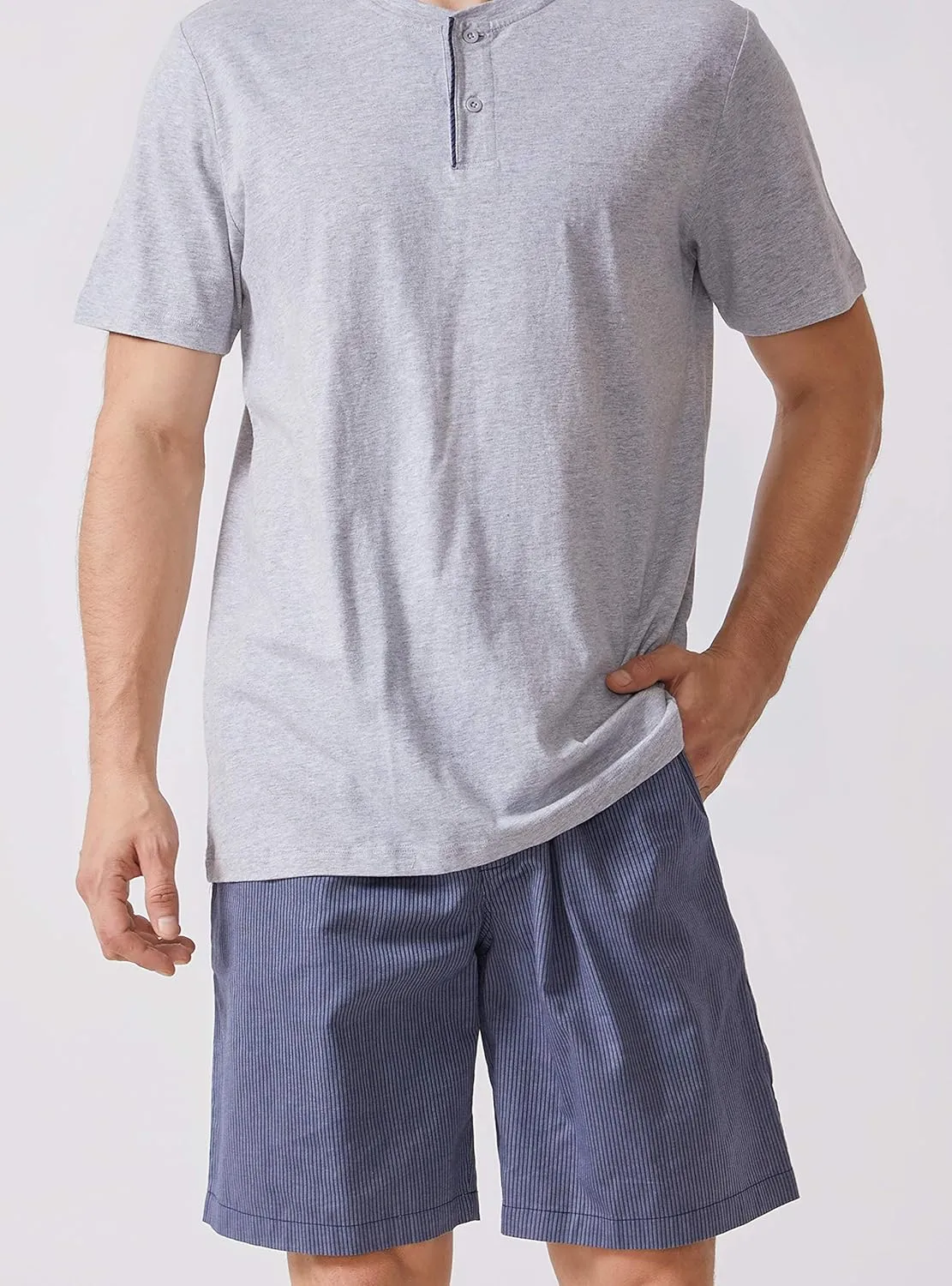DAVID ARCHY Men's 2 Pack Comfy Cotton Sleep Shorts Lounge Wear Pajama Pants