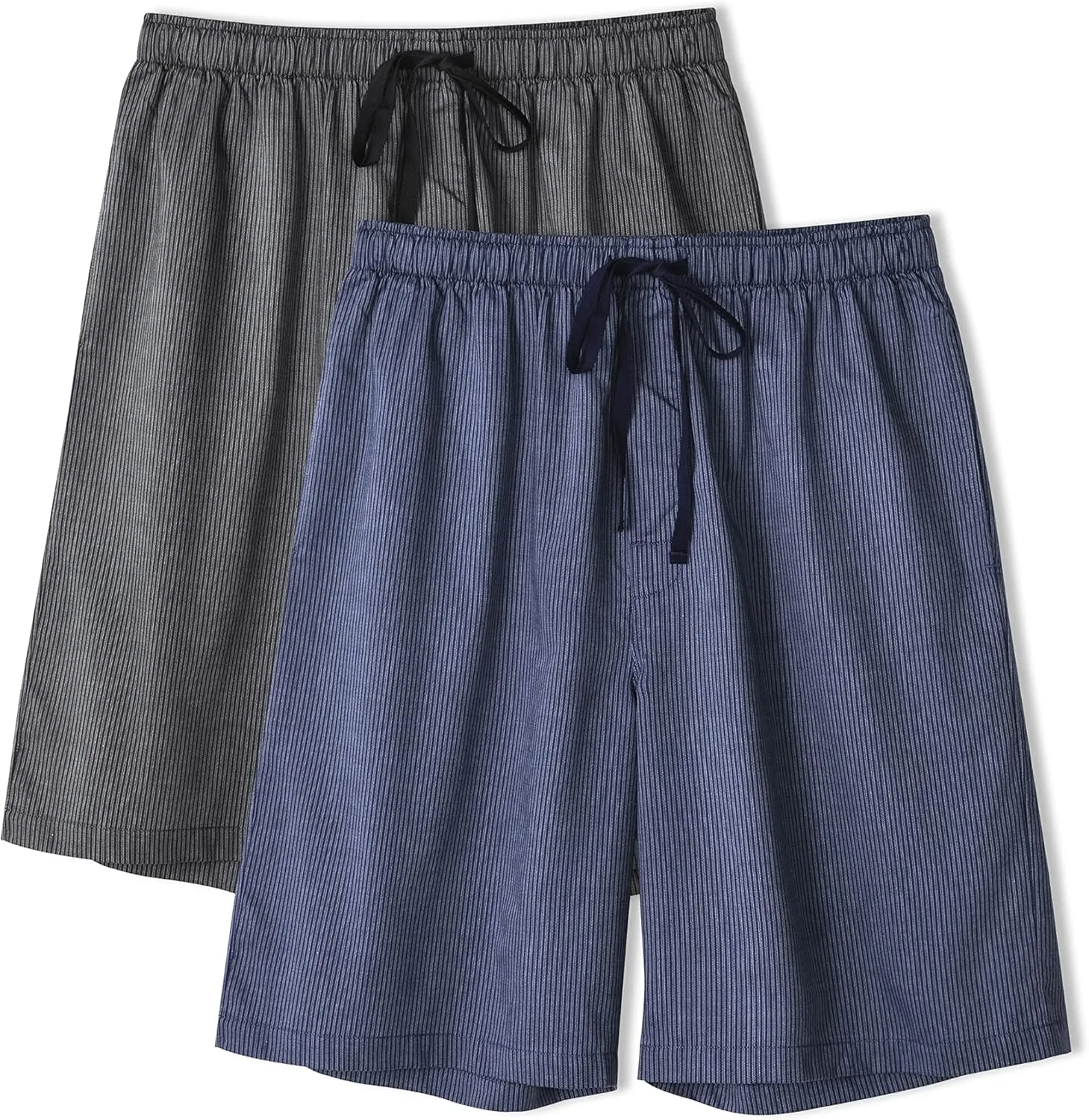 DAVID ARCHY Men's 2 Pack Comfy Cotton Sleep Shorts Lounge Wear Pajama Pants