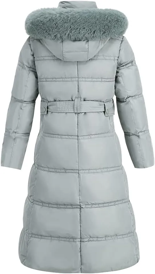 ebossy Women's Quilted Thicken Down Puffer Jacket Cotton Padded Hooded Winter Warm Coat Outwear