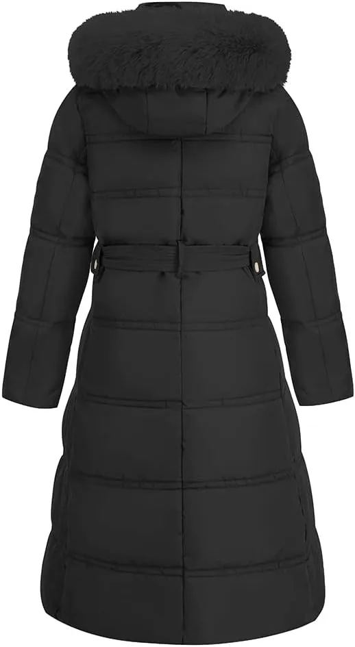 ebossy Women's Quilted Thicken Down Puffer Jacket Cotton Padded Hooded Winter Warm Coat Outwear