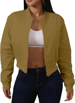 ECHOINE Women's Winter Long Sleeve Full Zipper Oversized Baggy Puffer Short Down Jacket Coat S XXL