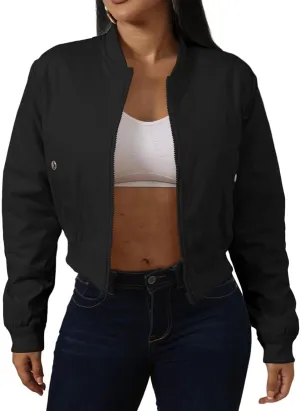 ECHOINE Women's Winter Long Sleeve Full Zipper Oversized Baggy Puffer Short Down Jacket Coat S XXL