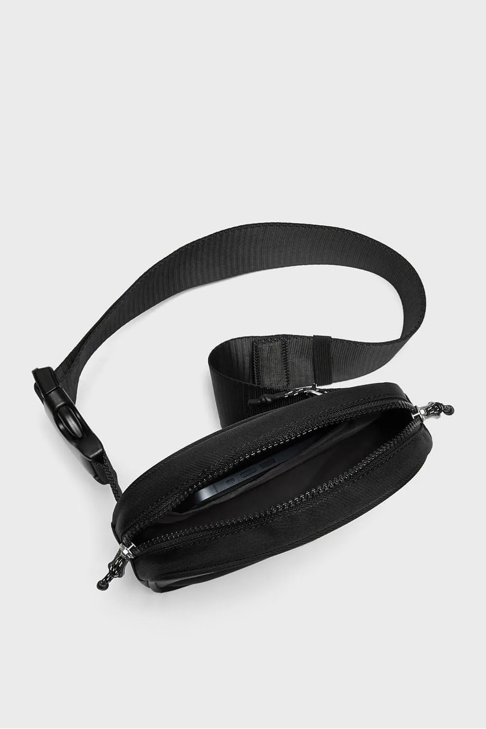Fabletics The Belt Bag, Quick Dry, Zip Pockets, Black, OS