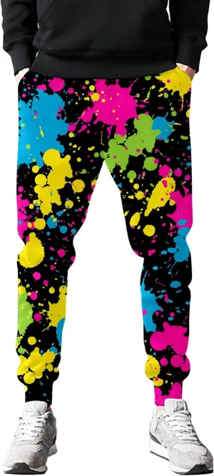Fashion 80s Style Jogger Sweatpants Mens Funny Joggers Pants Casual Track Pants 90s Outfit for Men Sports Athletic