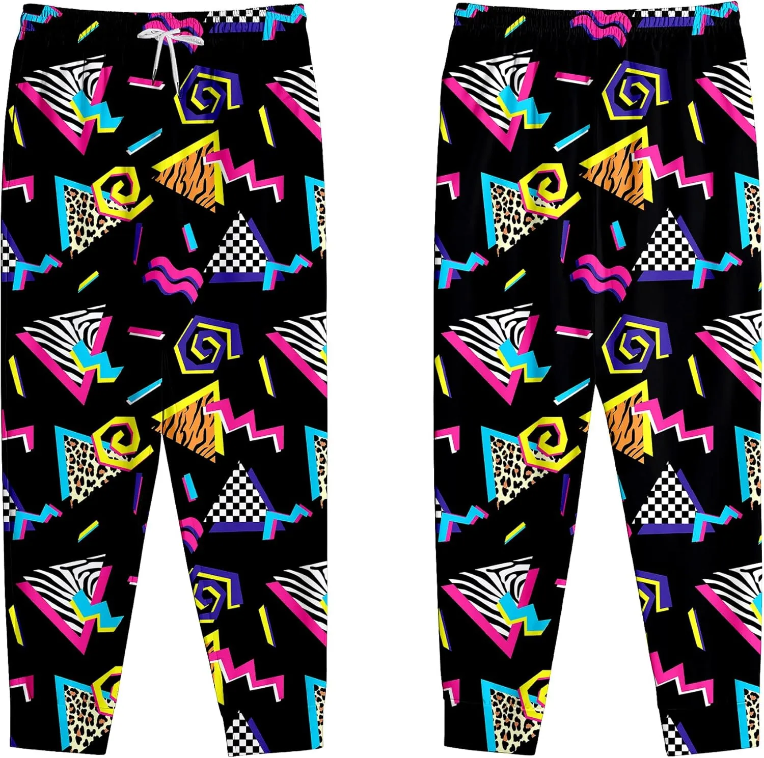 Fashion 80s Style Jogger Sweatpants Mens Funny Joggers Pants Casual Track Pants 90s Outfit for Men Sports Athletic