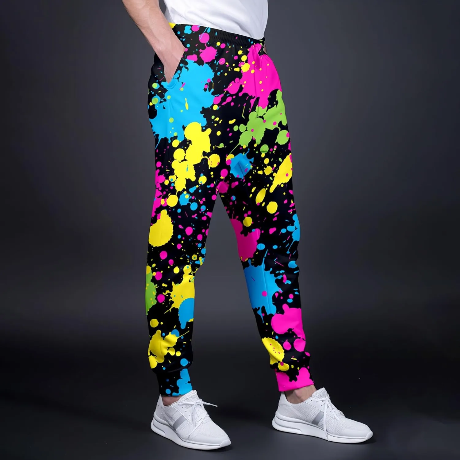 Fashion 80s Style Jogger Sweatpants Mens Funny Joggers Pants Casual Track Pants 90s Outfit for Men Sports Athletic