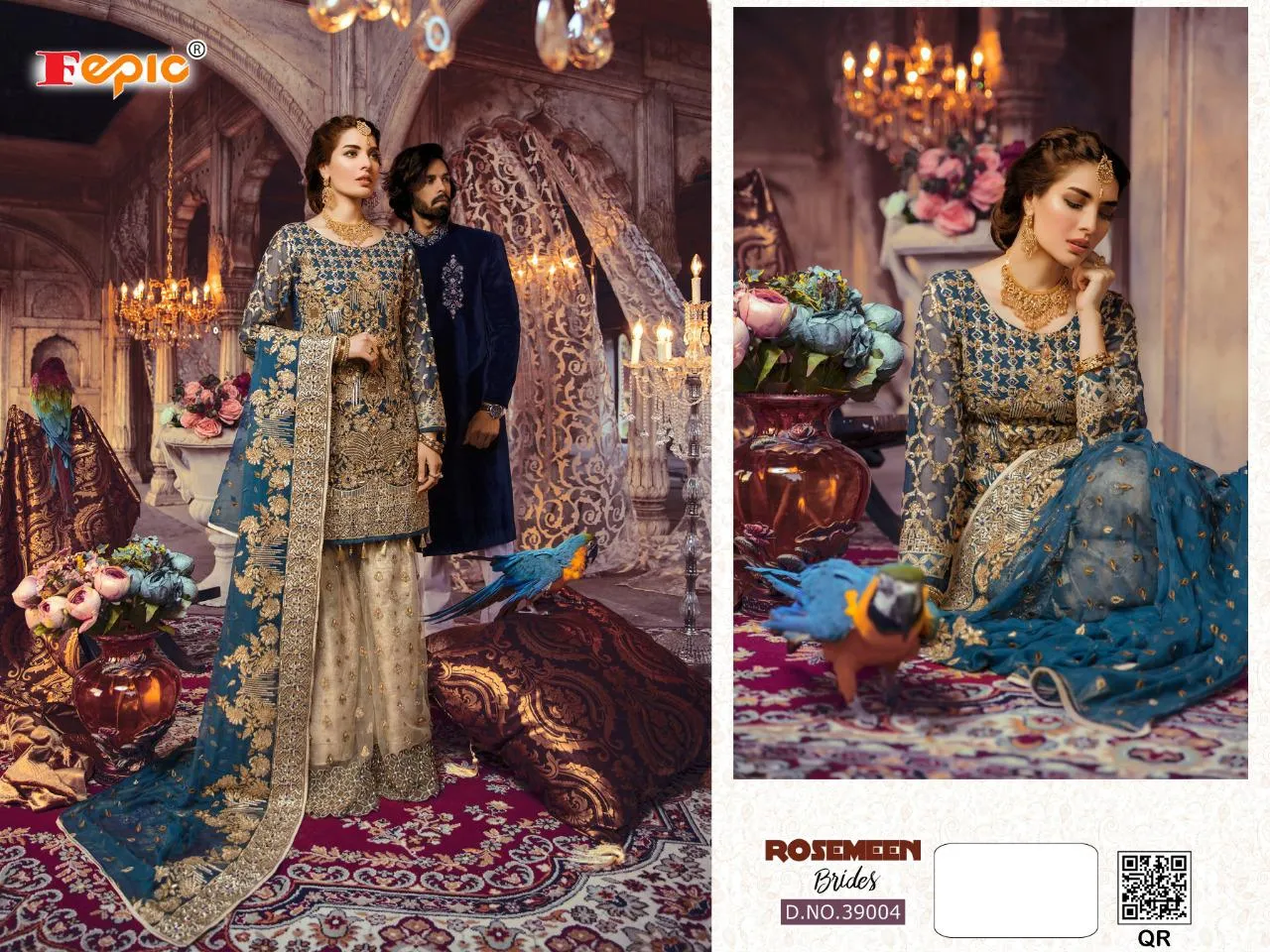 FEPIC ROSMEEN BRIDES HEAVY WEDDING EMBROIDERY GEORGETTE SUIT