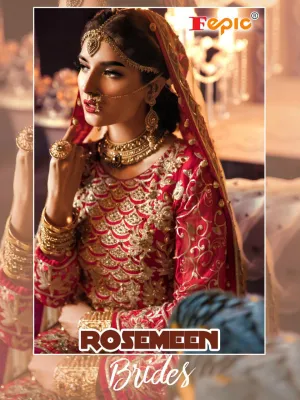 FEPIC ROSMEEN BRIDES HEAVY WEDDING EMBROIDERY GEORGETTE SUIT