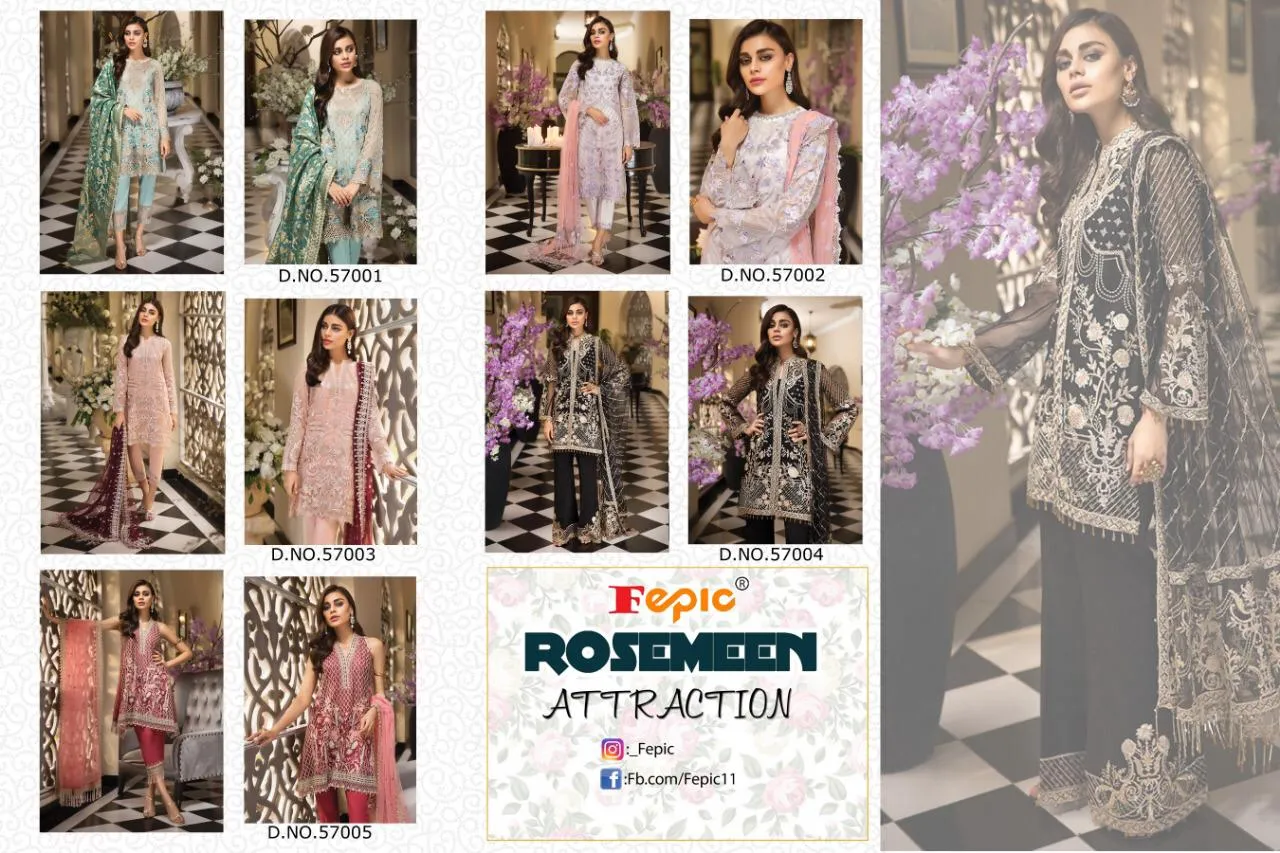 Fepic Rosmeen Georgette Pakistani Dress Material