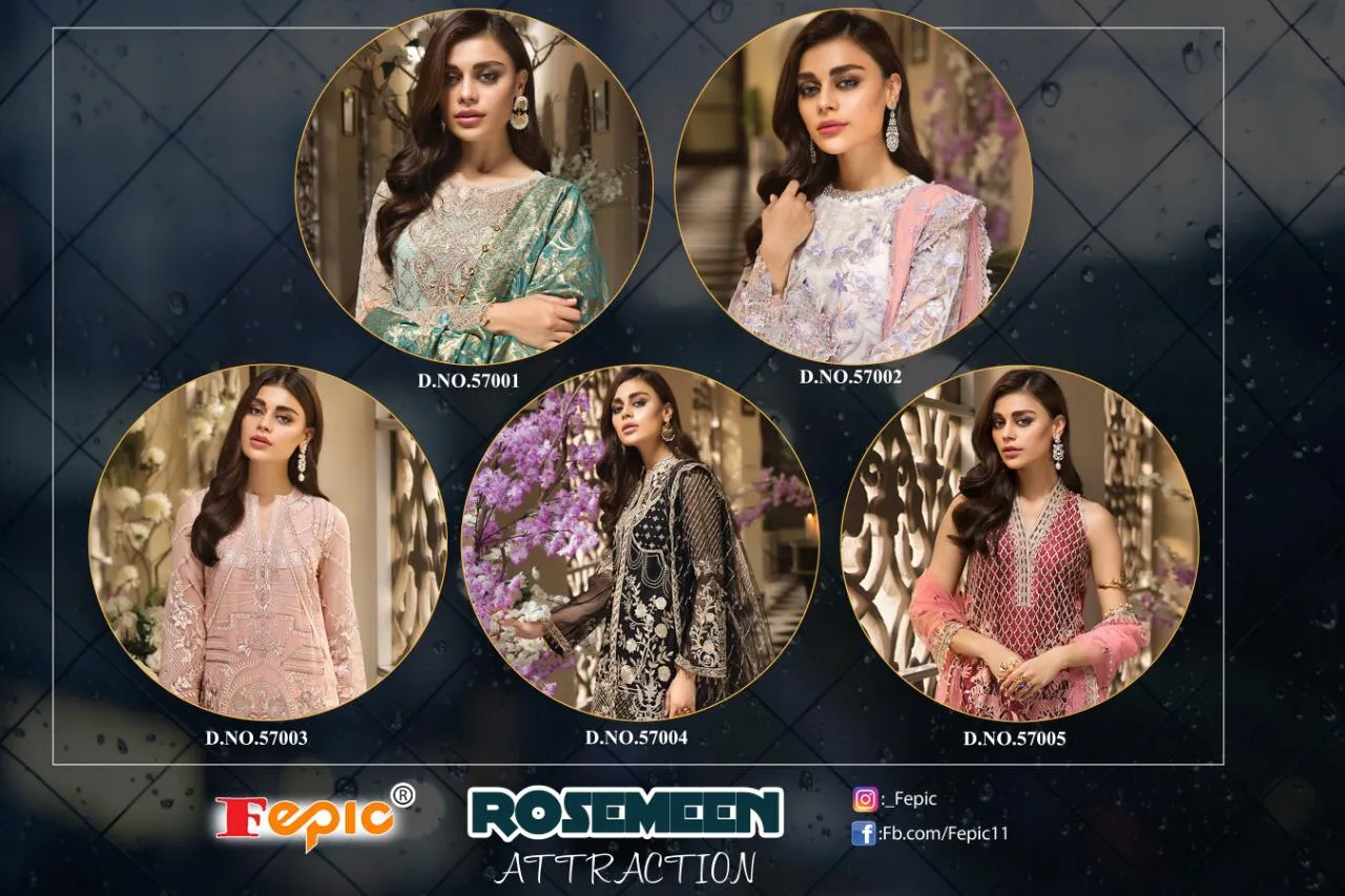 Fepic Rosmeen Georgette Pakistani Dress Material
