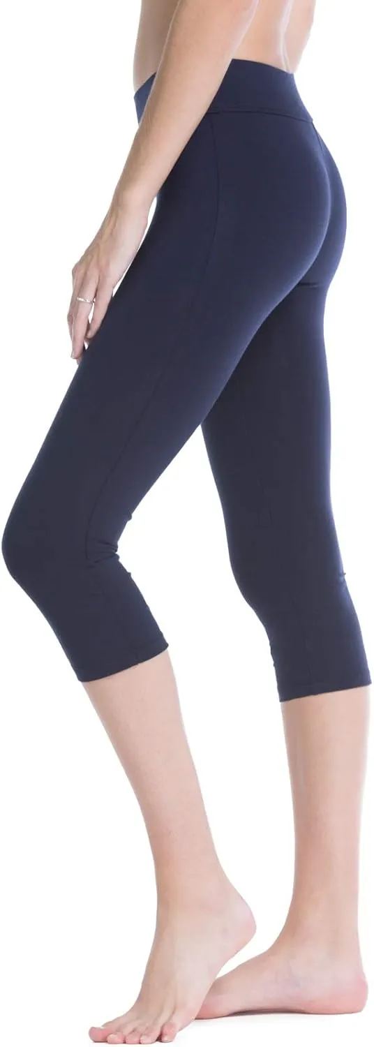 Fishers Finery Women's Ecofabric Classic Athletic Workout Yoga Capri