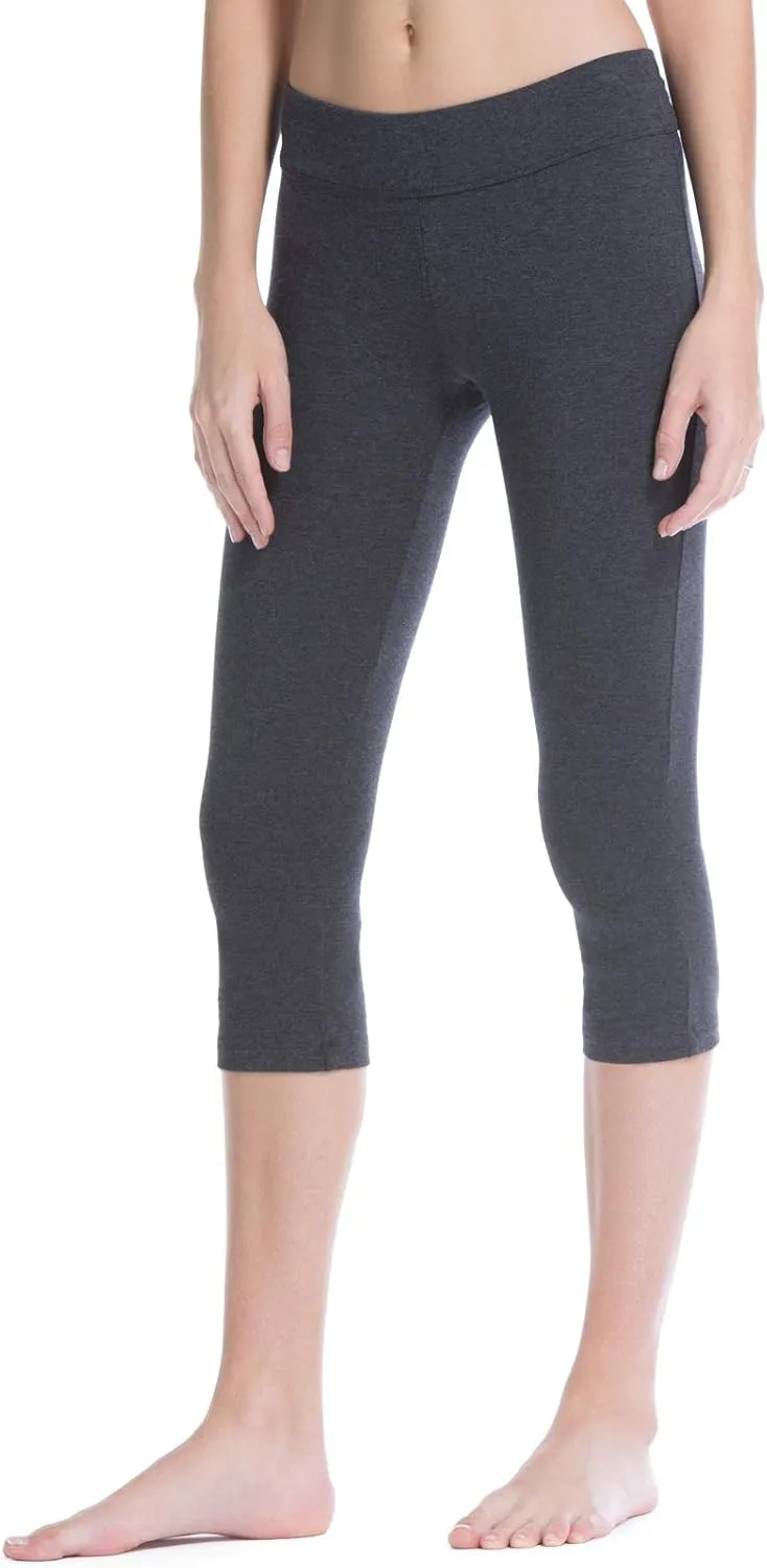 Fishers Finery Women's Ecofabric Classic Athletic Workout Yoga Capri