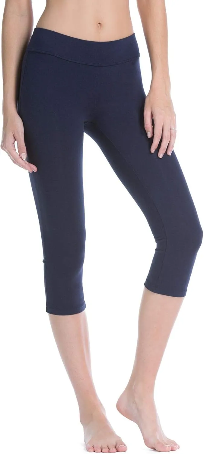 Fishers Finery Women's Ecofabric Classic Athletic Workout Yoga Capri
