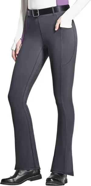 FitsT4 Sports Women's Full Seat Horse Riding Pants Bootcut Riding Tights with Pockets Equestrian Breeches for Women