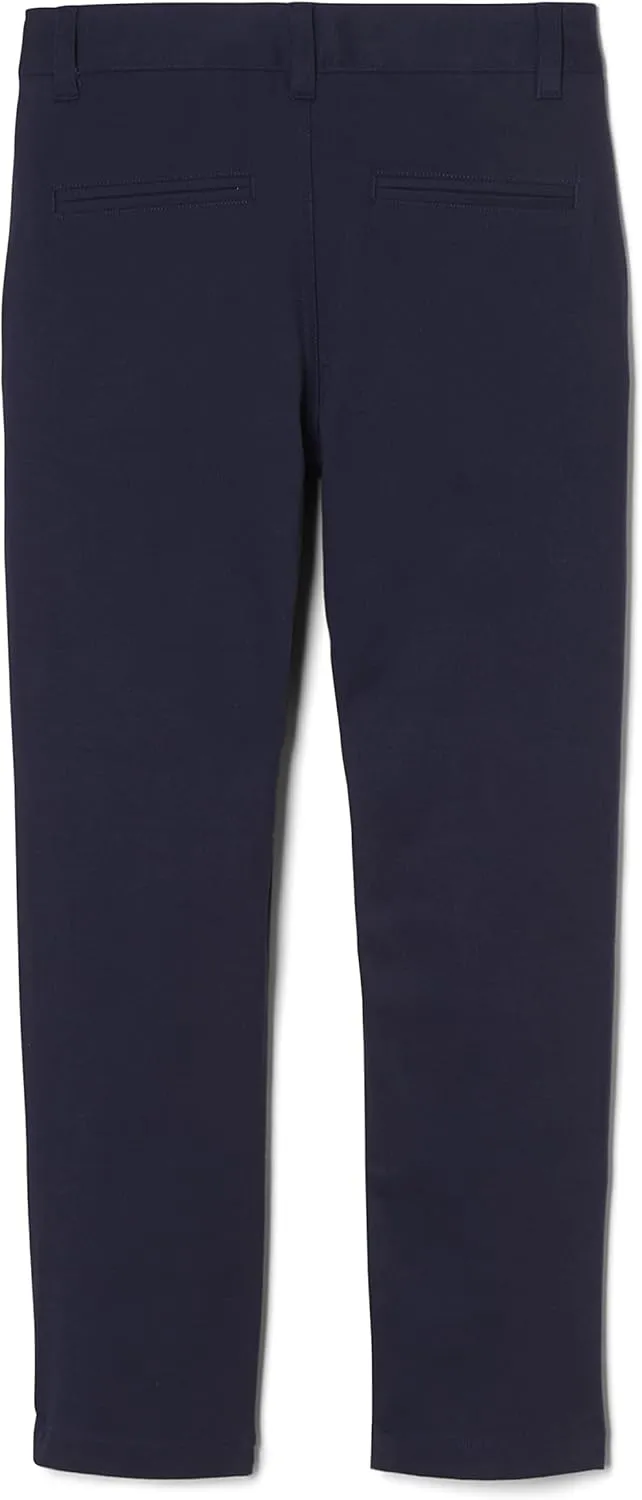 French Toast Boys' Adjustable Waist Straight Fit Stretch Twill Chino Pant