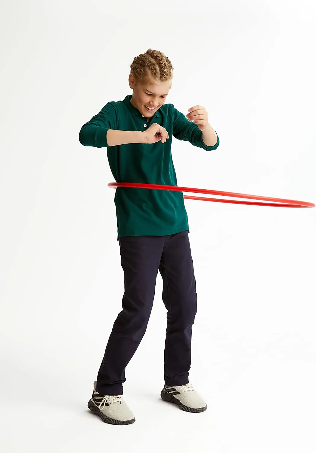 French Toast Boys' Adjustable Waist Straight Fit Stretch Twill Chino Pant
