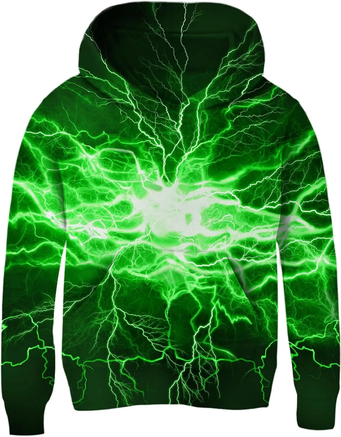 Funnycokid Boys Hoodies Kids Sweatshirts Warm Youth Girls Graphic Pullover Fleece Hooded Clothes with Pocket 5-16 Years
