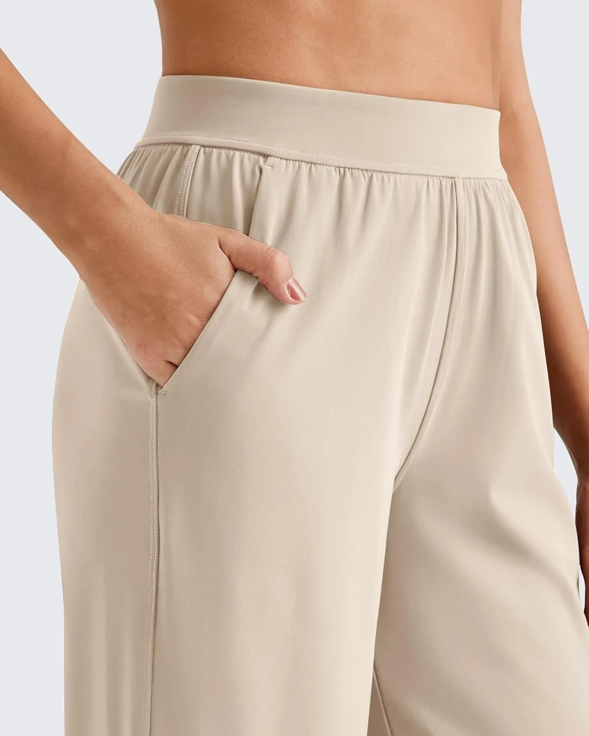 G4Free ShiftReady Women Trousers Yoga Pants with Pockets Wide Leg Stretchy Dress Pant Work Slack Petite/Regular/Tall