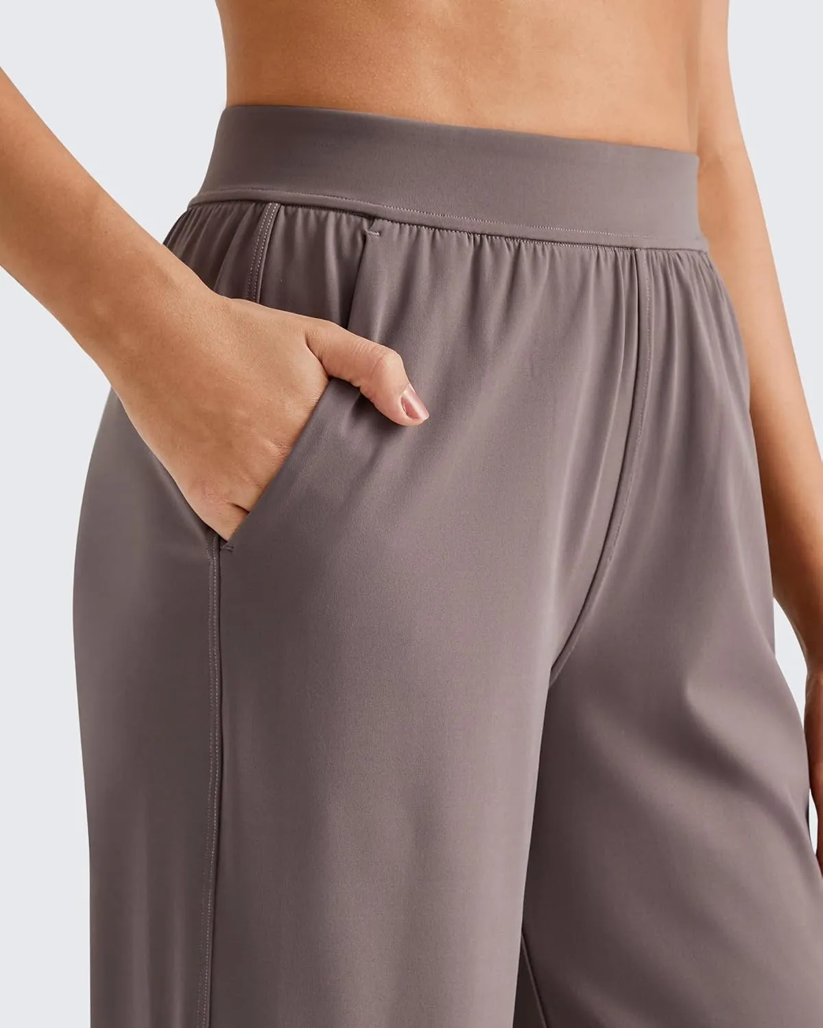 G4Free ShiftReady Women Trousers Yoga Pants with Pockets Wide Leg Stretchy Dress Pant Work Slack Petite/Regular/Tall