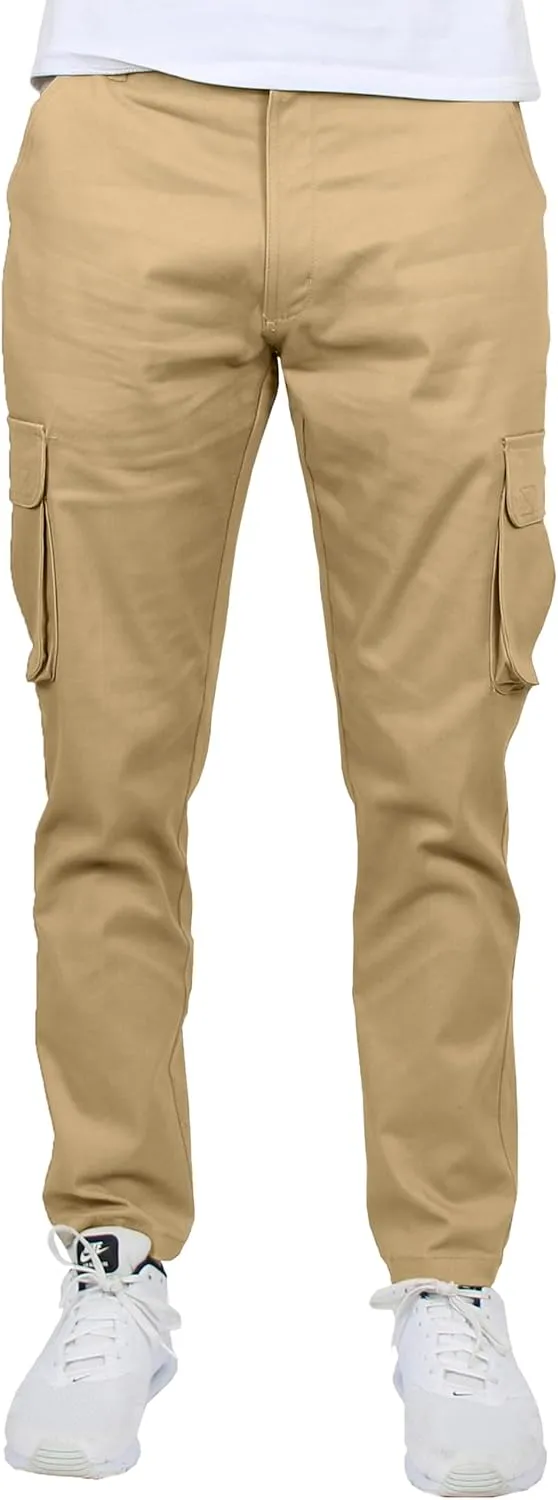 Galaxy by Harvic 3-Pack Men's Super Stretch Slim Fitting Chino Pants (Sizes, 30-42)