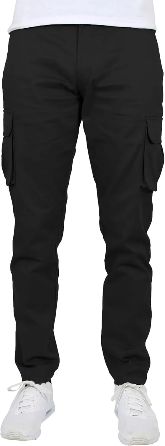 Galaxy by Harvic 3-Pack Men's Super Stretch Slim Fitting Chino Pants (Sizes, 30-42)