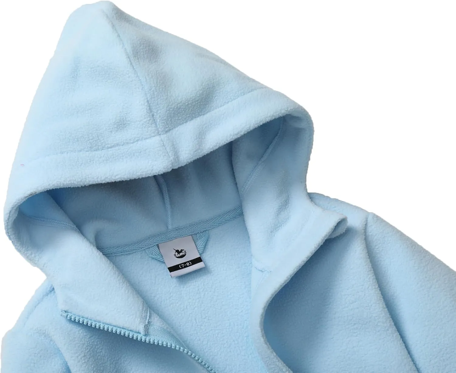 Girls Soft Brushed Fleece Full-Zip Sport Hooded Sweatshirts Kids Lightweight Outwear Jacket