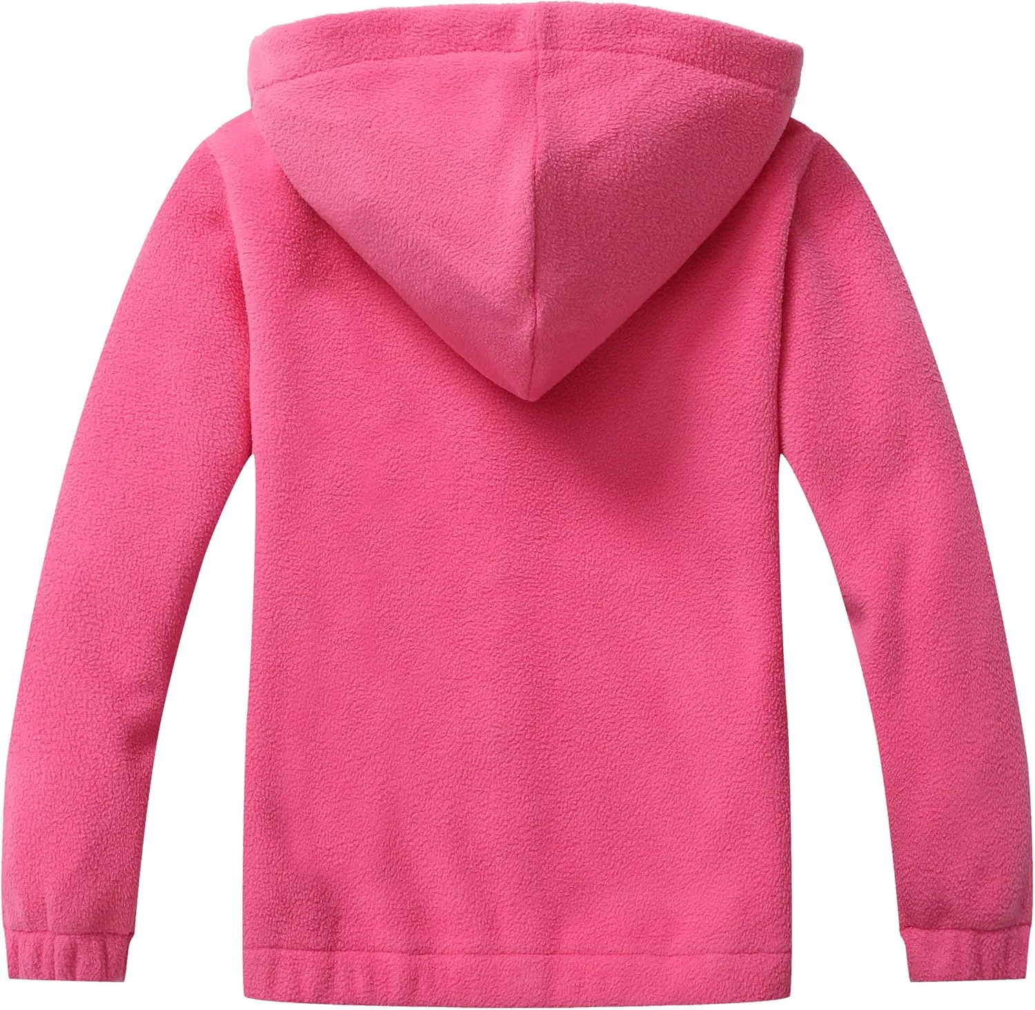 Girls Soft Brushed Fleece Full-Zip Sport Hooded Sweatshirts Kids Lightweight Outwear Jacket