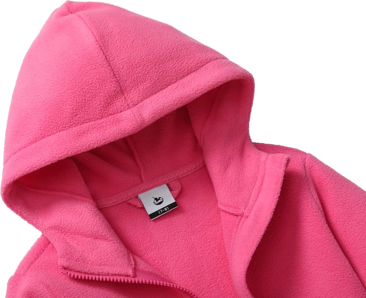 Girls Soft Brushed Fleece Full-Zip Sport Hooded Sweatshirts Kids Lightweight Outwear Jacket