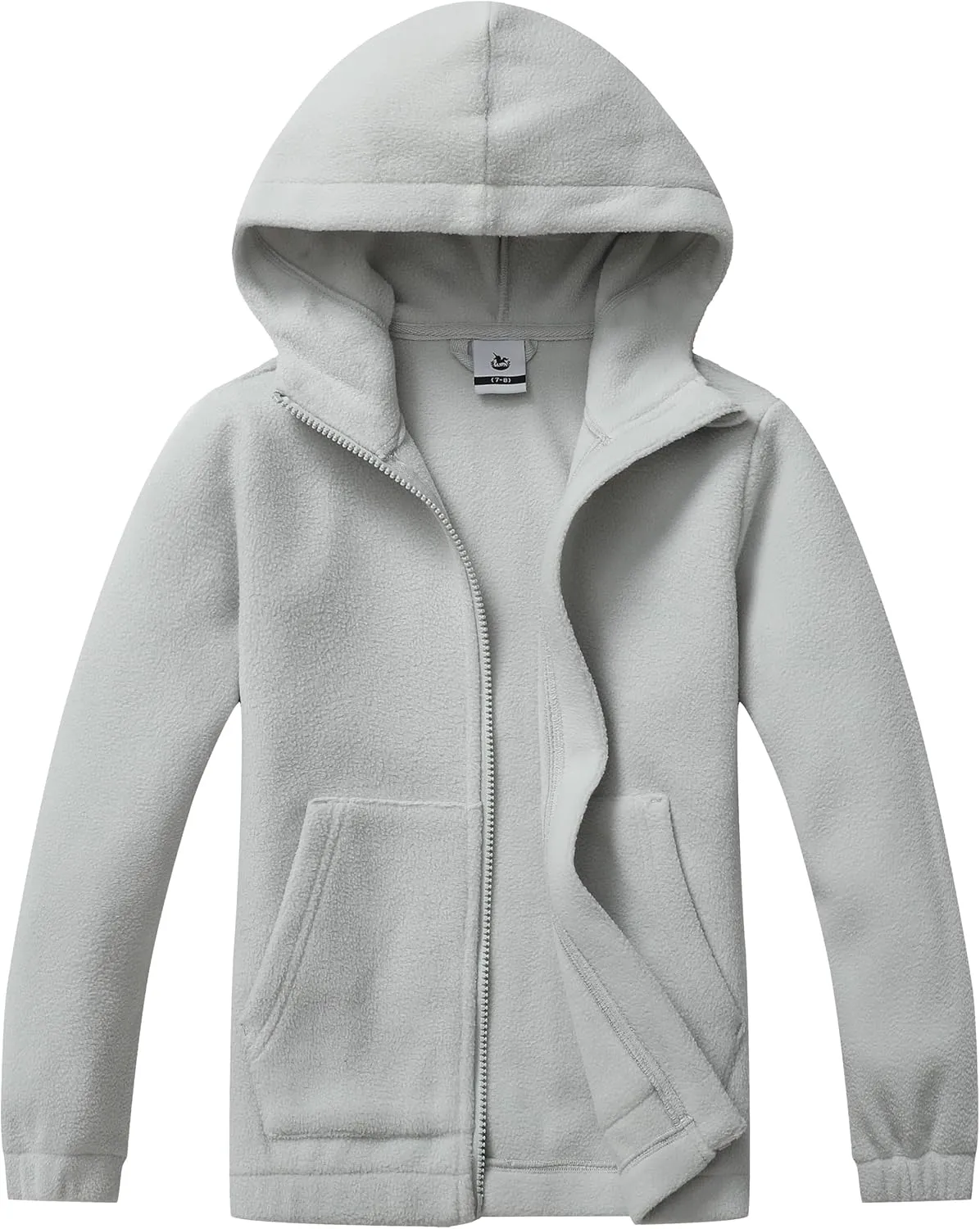 Girls Soft Brushed Fleece Full-Zip Sport Hooded Sweatshirts Kids Lightweight Outwear Jacket